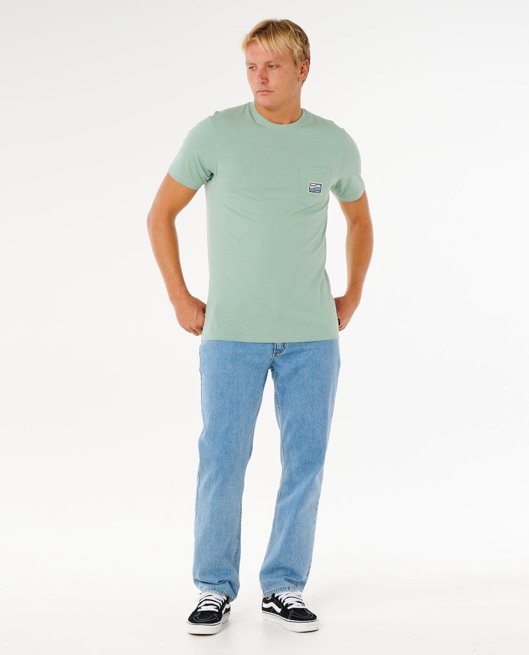 T-shirt Homme Streamline Pocket Badge Standard Tee - Aloe 4/6