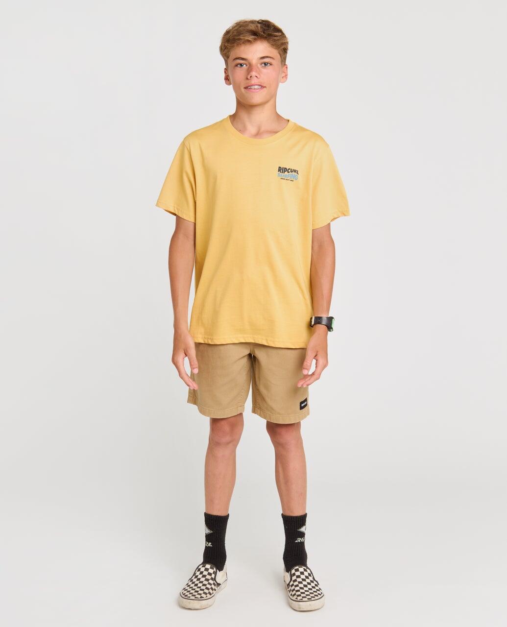 T-shirt Garçon Streamline Lineup Tee - Ochre 4/6