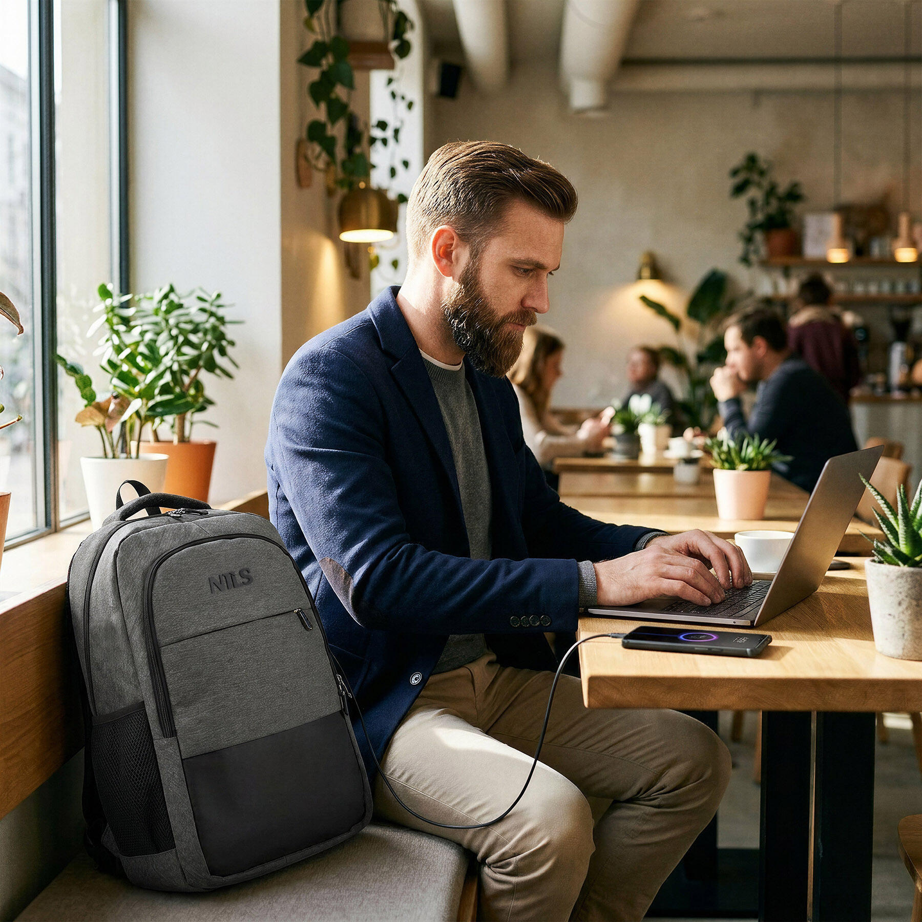 Laptop-Rucksack für Alltag & Reisen mit USB- und USB-C-Anschluss NC4503 Nils 18L 5/7