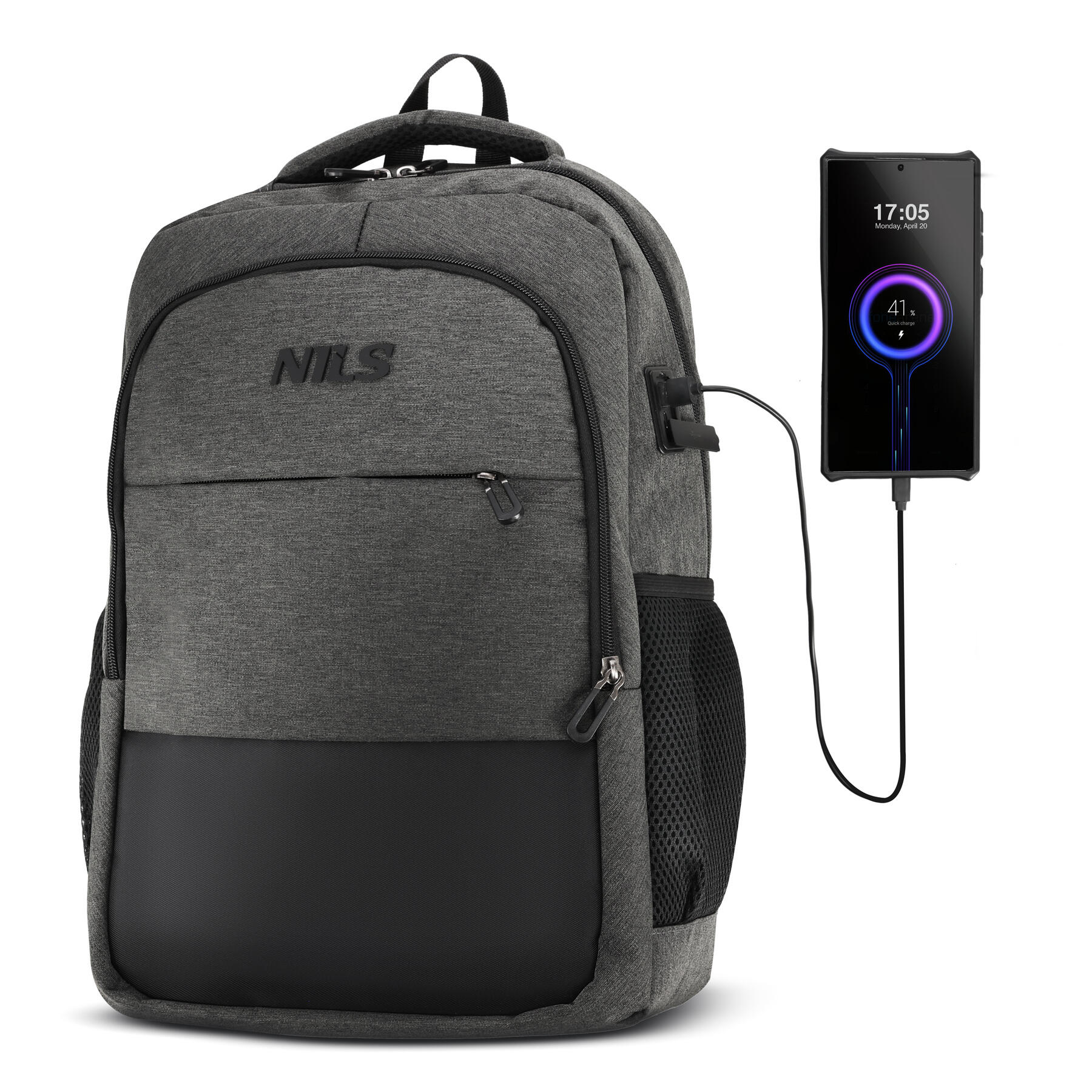 Laptop-Rucksack für Alltag & Reisen mit USB- und USB-C-Anschluss NC4503 Nils 18L 4/7