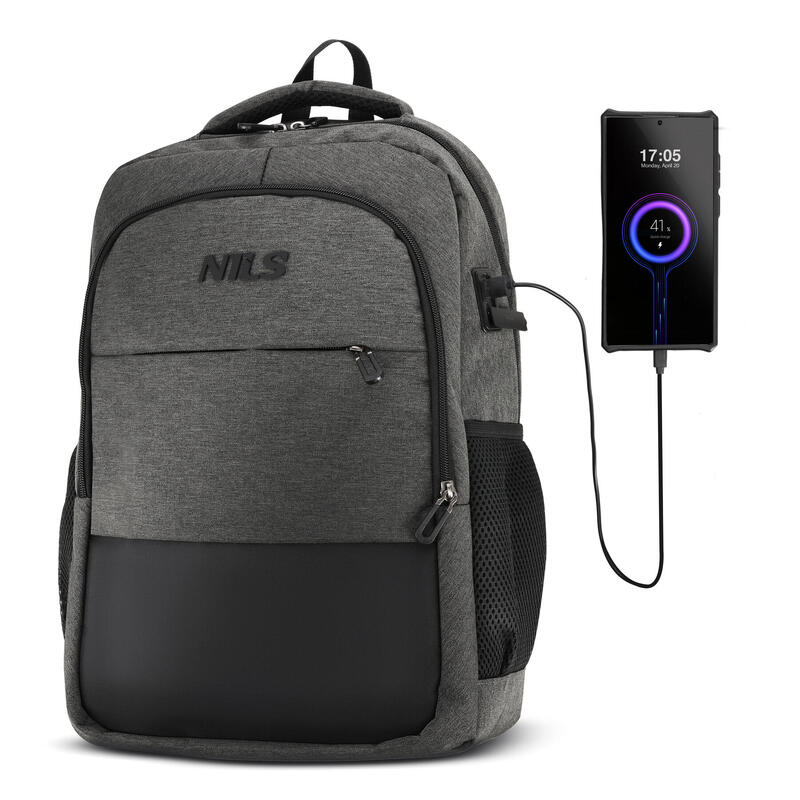 Rucsac urban pentru laptop 18 L cu porturi USB și USB-C NILS NC4503
