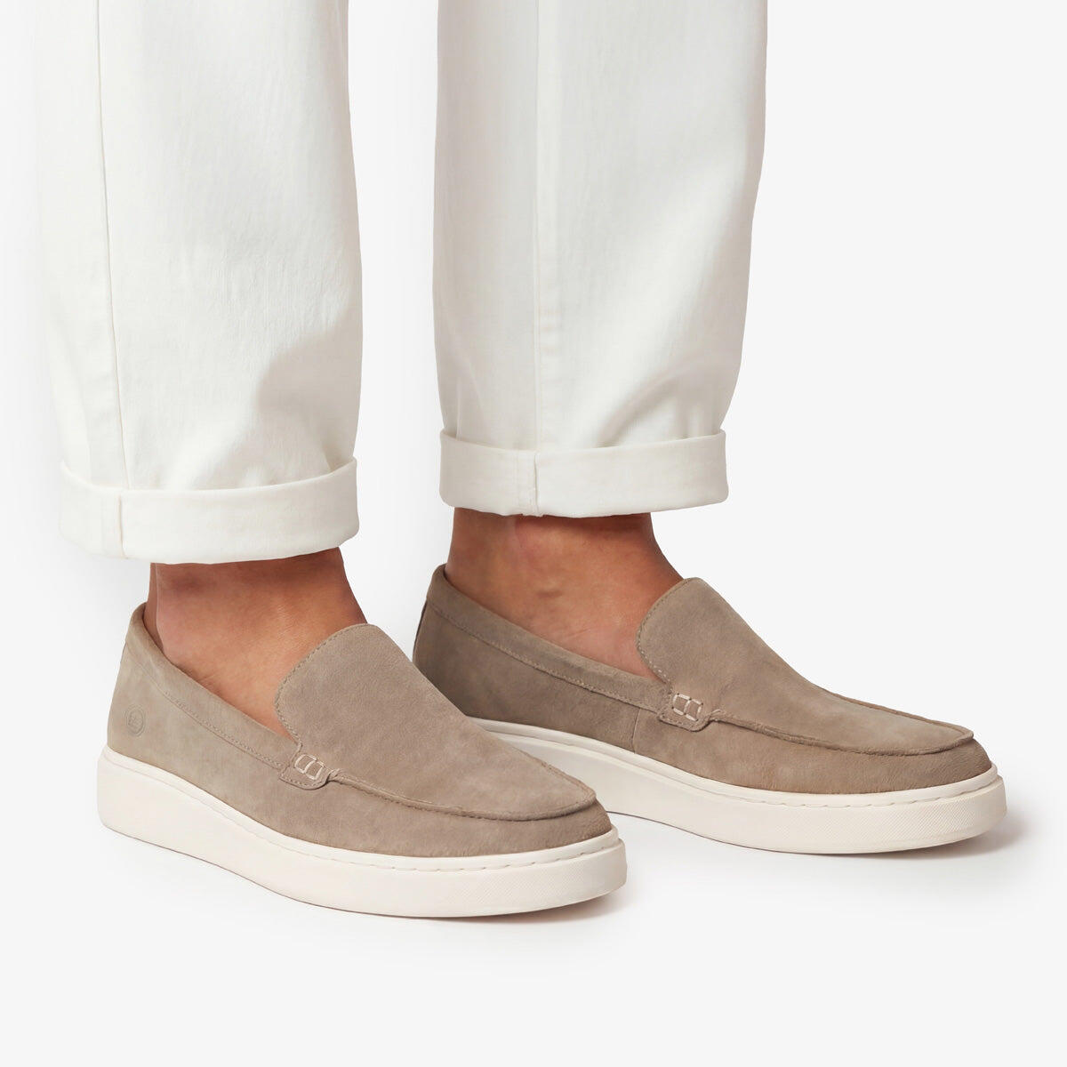 Mocassino Kentucky in pelle nabuk beige 2/6