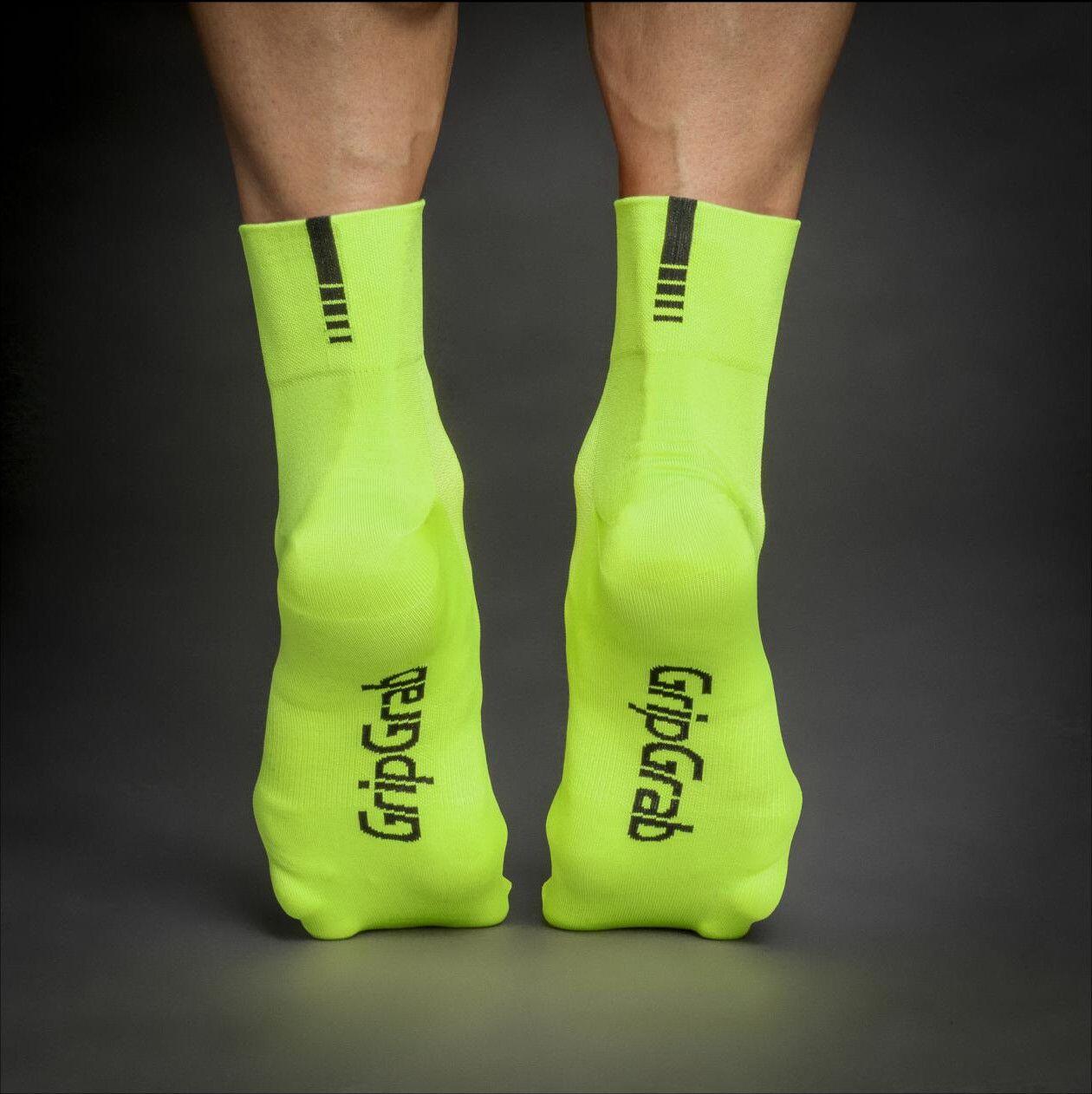 Chaussettes GripGrab Lightweight SL Short Jaune Fluo 3/4