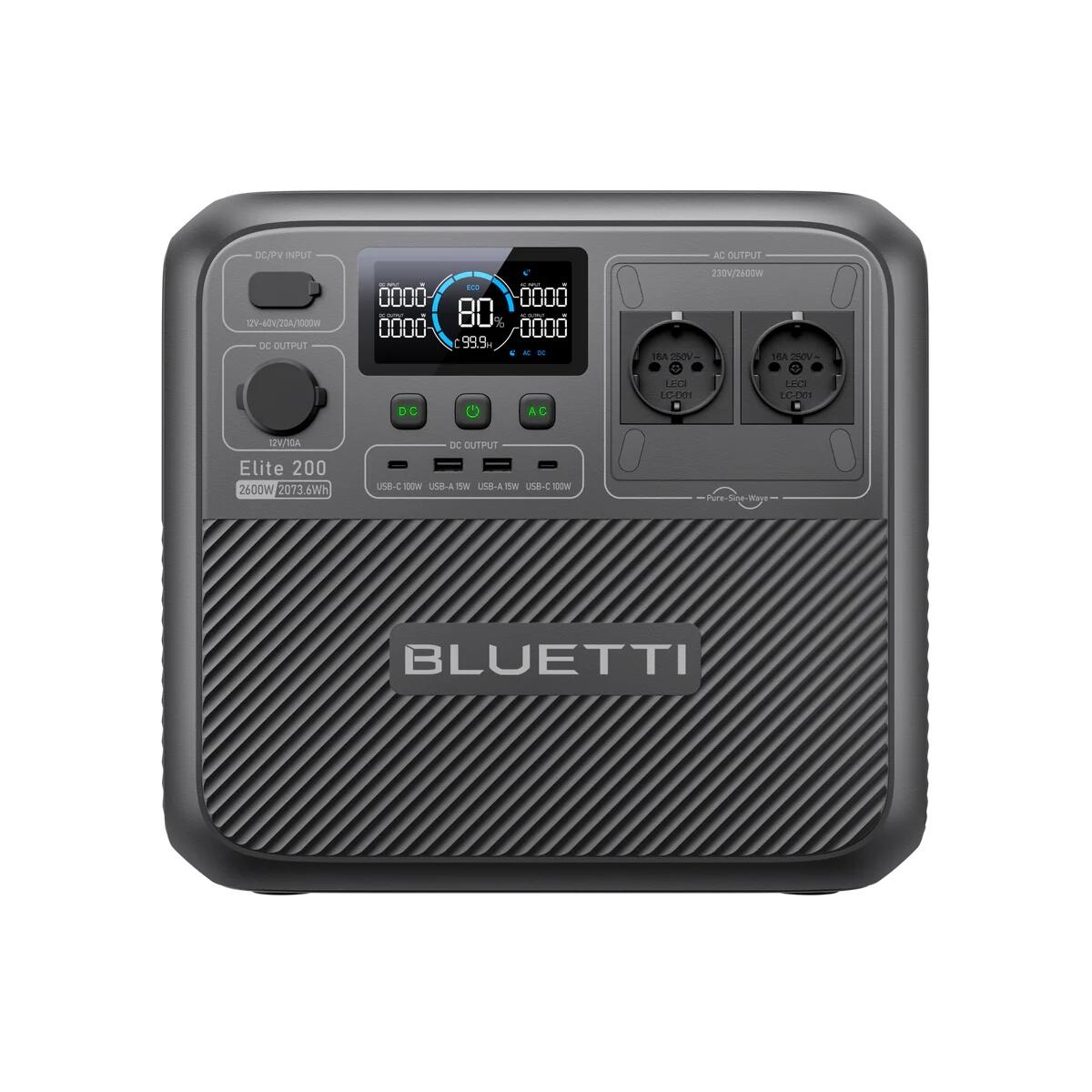 Elite 200 V2 BLUETTI generator elektryczny 2073.6Wh na kempingowe - 99% RENEW