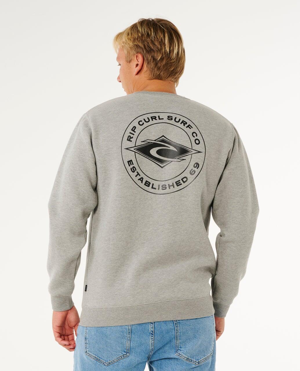 Sweat Homme Stapler Crew - Grey Marle 3/7