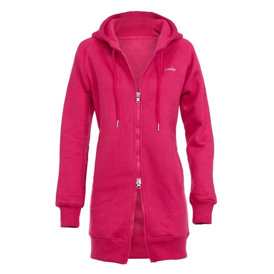 Lange, kuschelige Hoodie-Jacke mit 2-Wege-Zipper J006