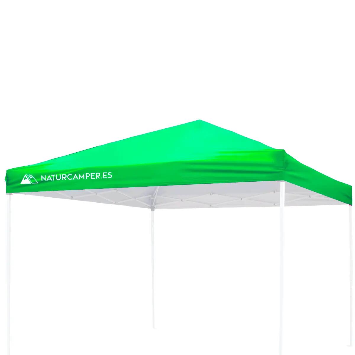 Telo Tetto Ricambio Gazebo Pieghevole 3x3 Oxford 420D Impermeabile Anti-UV Verde 2/2