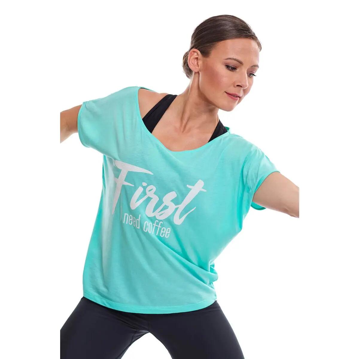Kurzarmshirt Ultra Light mit Glitzer-Aufdruck MCT002 3/5