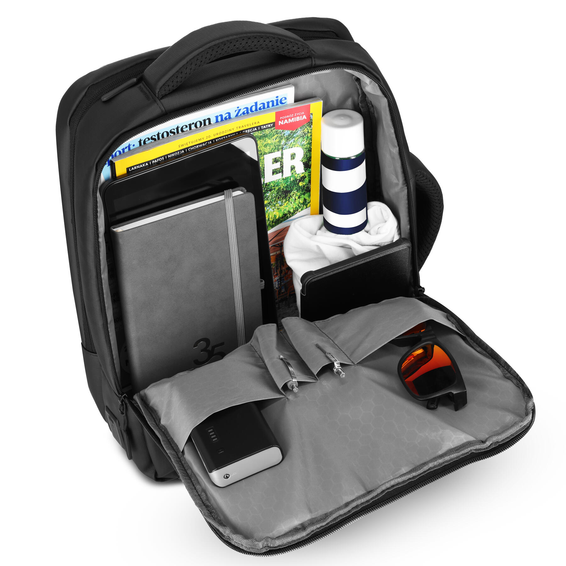 Laptop-Rucksack Reisen mit USB-Anschluss und Laptopfach NC4502 NILS 4/7