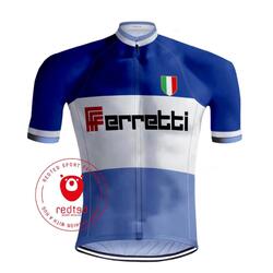 MAILLOT CYCLISME VINTAGE FERRETTI - REDTED