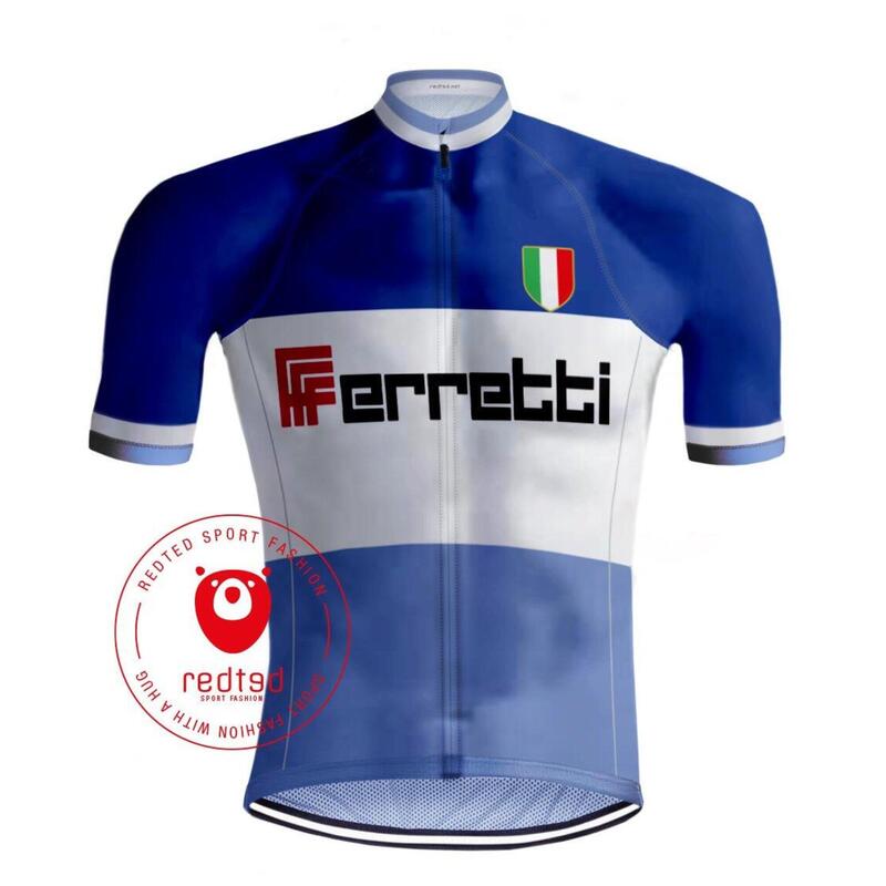 Camisola  DE CICLISMO RETRO FERRETTI - VERMELHO