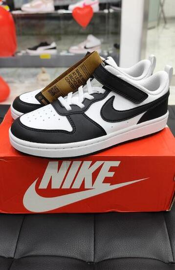 Buty Dziecięce Nike Court Borough Rzepy Dla Dziecka Czarne