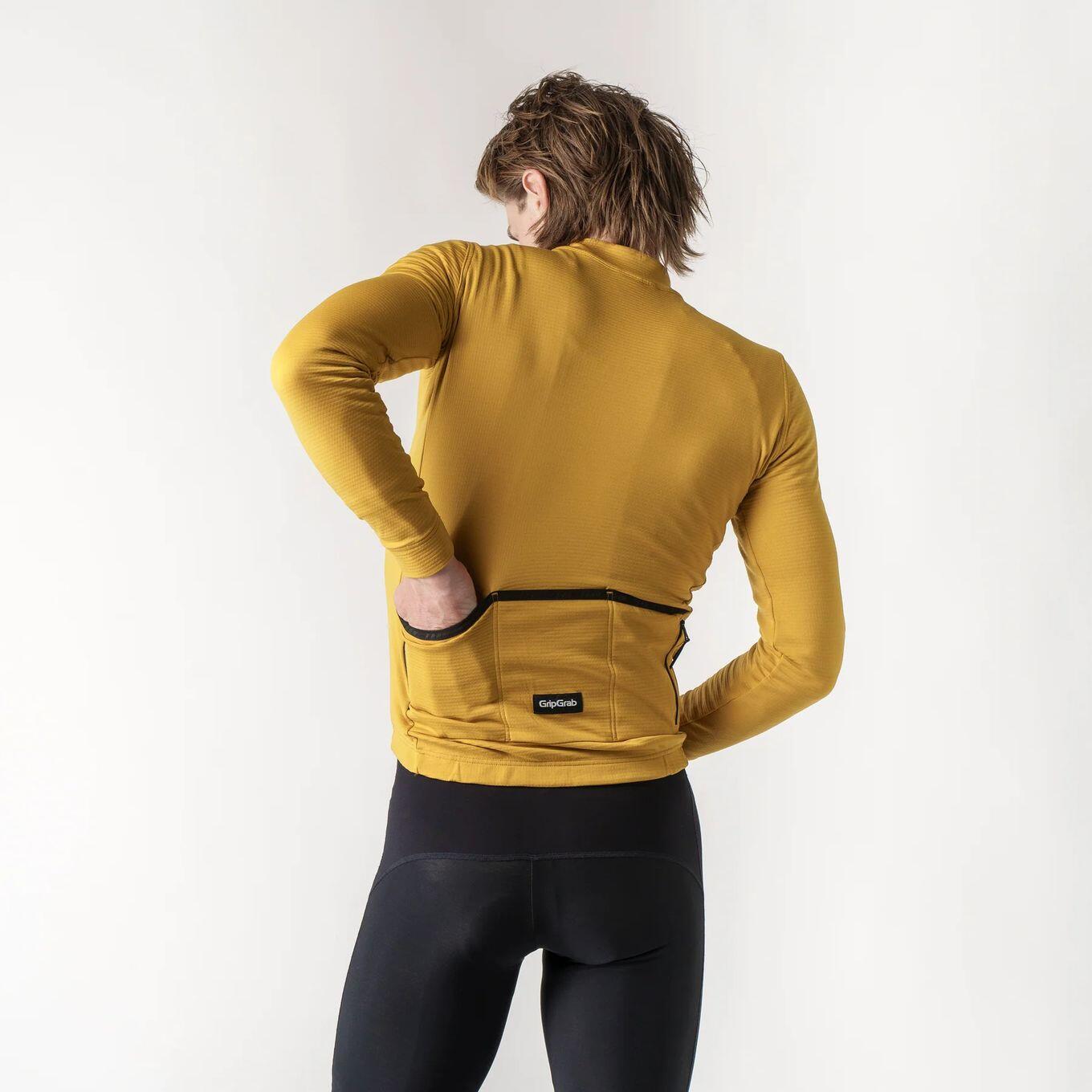 Maillot Manches Longues GripGrab EXPLR Thermal Jaune Moutarde 5/5