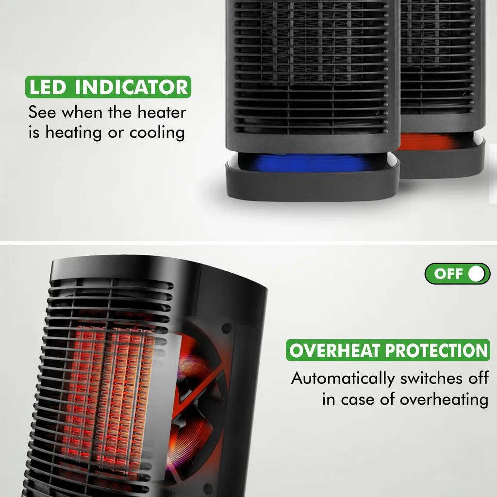 Calefacción eléctrica: mini calentador compacto y de bajo consumo. 4/6