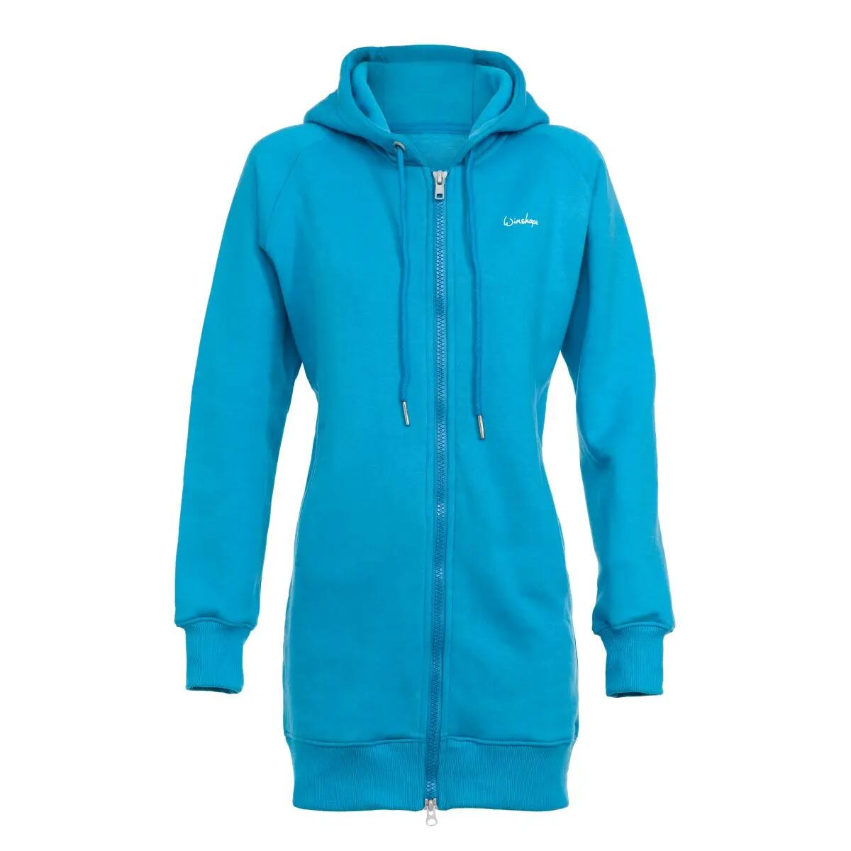 Lange, kuschelige Hoodie-Jacke mit 2-Wege-Zipper J006 3/8