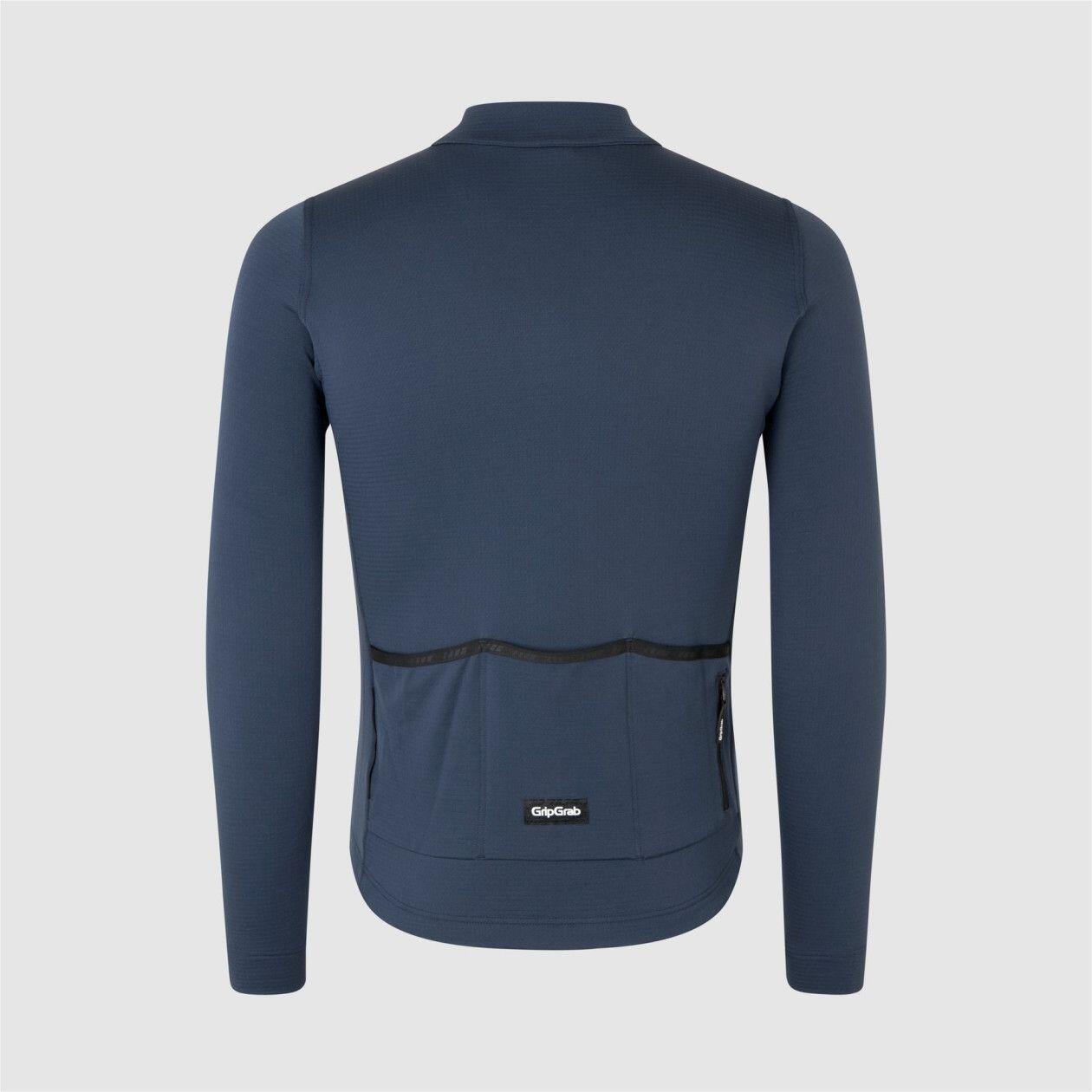 GripGrab Gravelin Merinotech Thermal Blue Long Sleeve Jersey 3/5