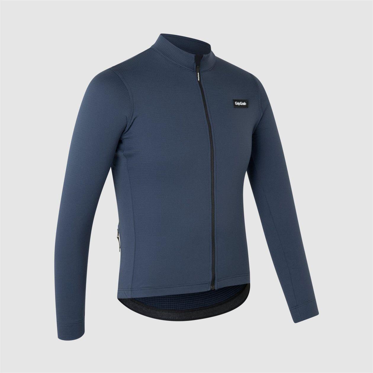 GripGrab Gravelin Merinotech Thermal Blue Long Sleeve Jersey 2/5