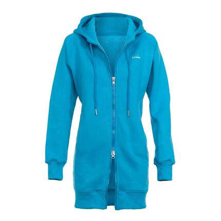 Lange, kuschelige Hoodie-Jacke mit 2-Wege-Zipper J006