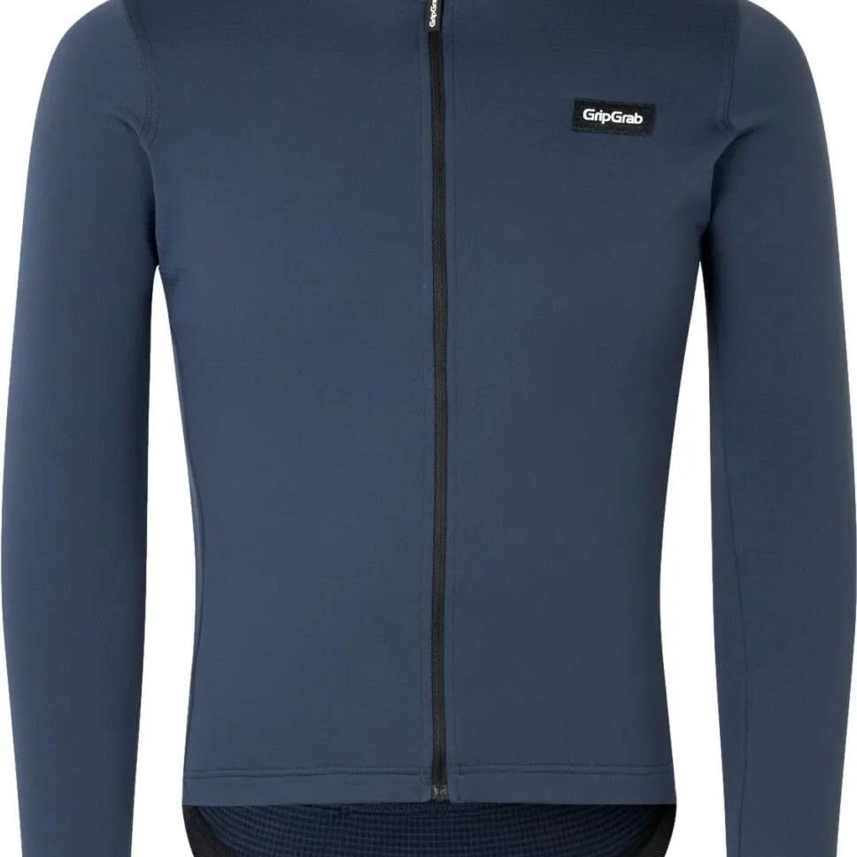 GripGrab Gravelin Merinotech Thermal Blue Long Sleeve Jersey