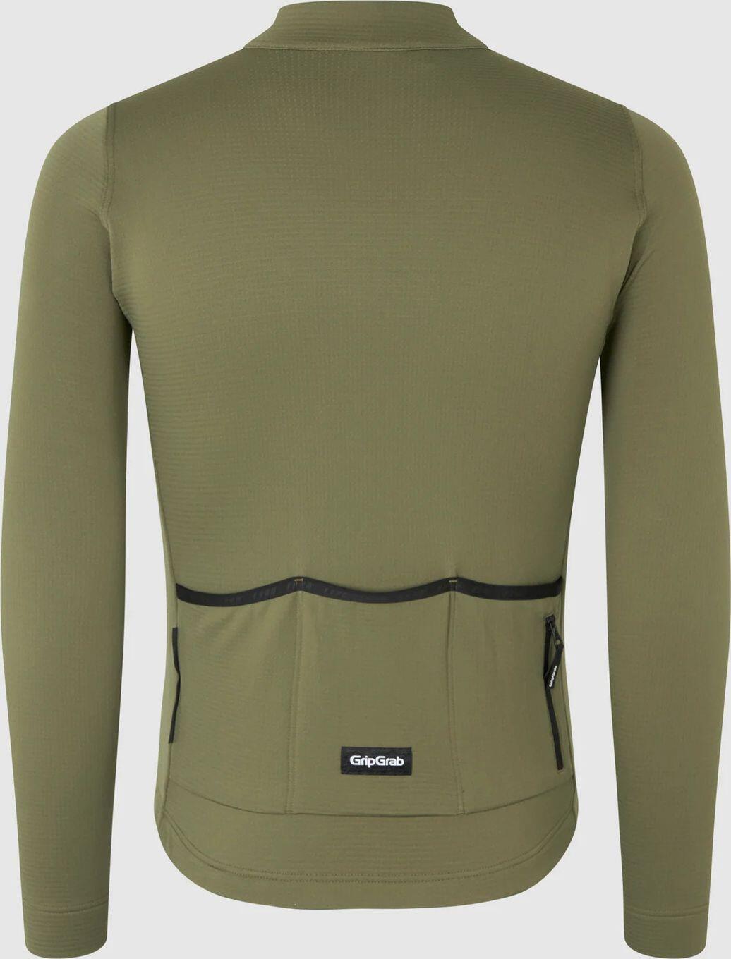 GribGrab Gravelin Merinotech Thermal Langarm Trikot Olivgrün 3/5