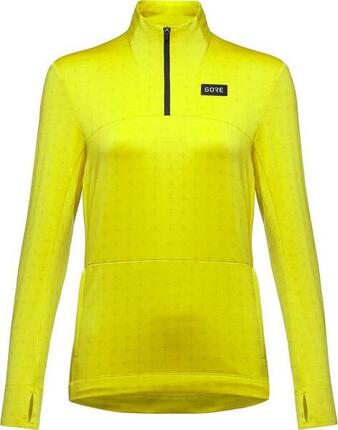 Maillot Manches Longues Gore Wear Everyday Thermo 1/4 Zip Jaune Fluo Femme