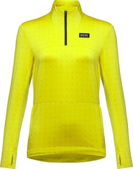 Maillot Manches Longues Gore Wear Everyday Thermo 1/4 Zip Jaune Fluo Femme