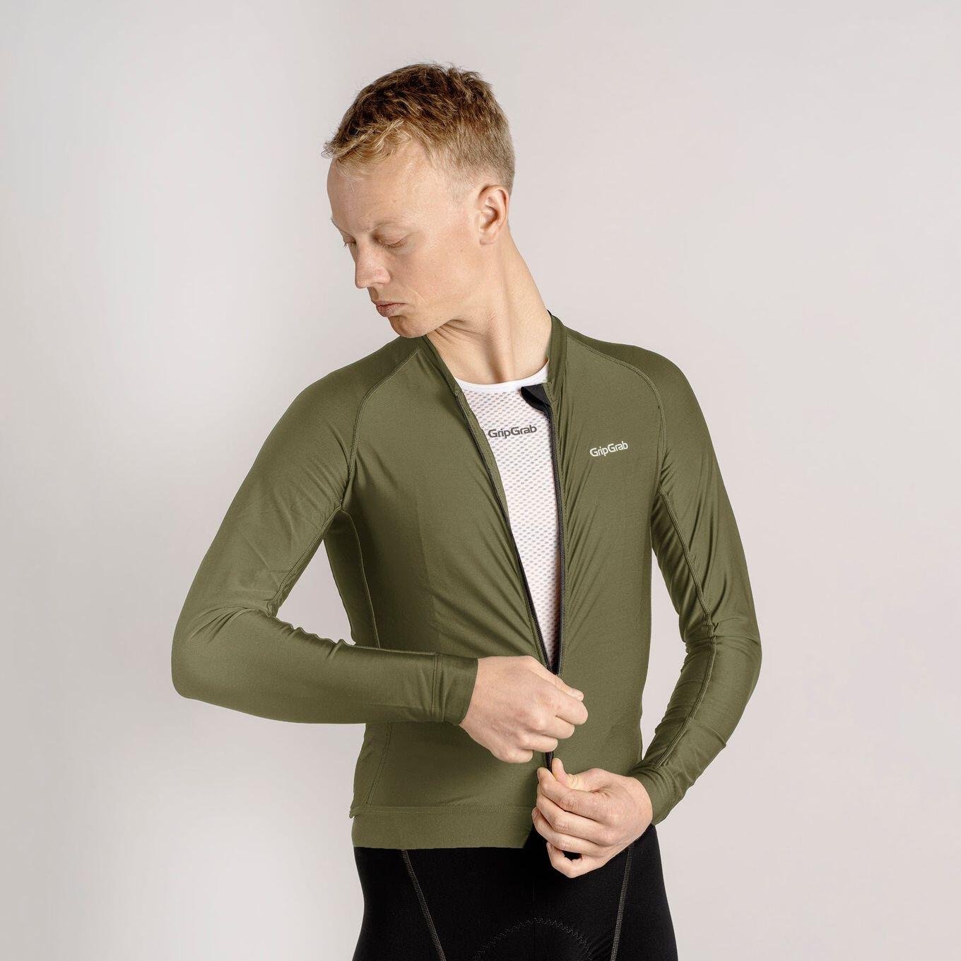 GripGrab PACR Langarm Trikot Grün Herren 3/7