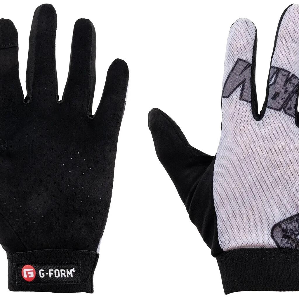 G-FORM Tempo Youth Cycling Glove L/XL – White/Black.