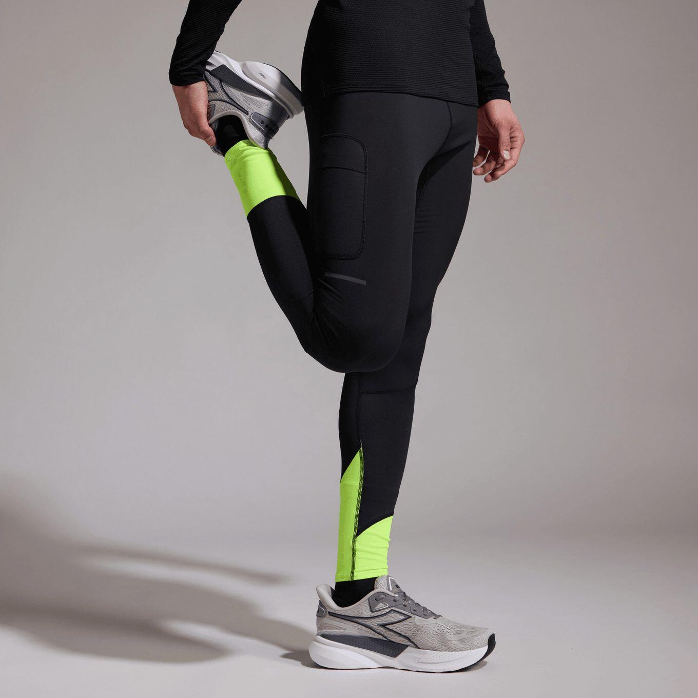 Mallas térmicas Gore Wear Concurve Running Hybrid Negro/Amarillo para hombre 2/5