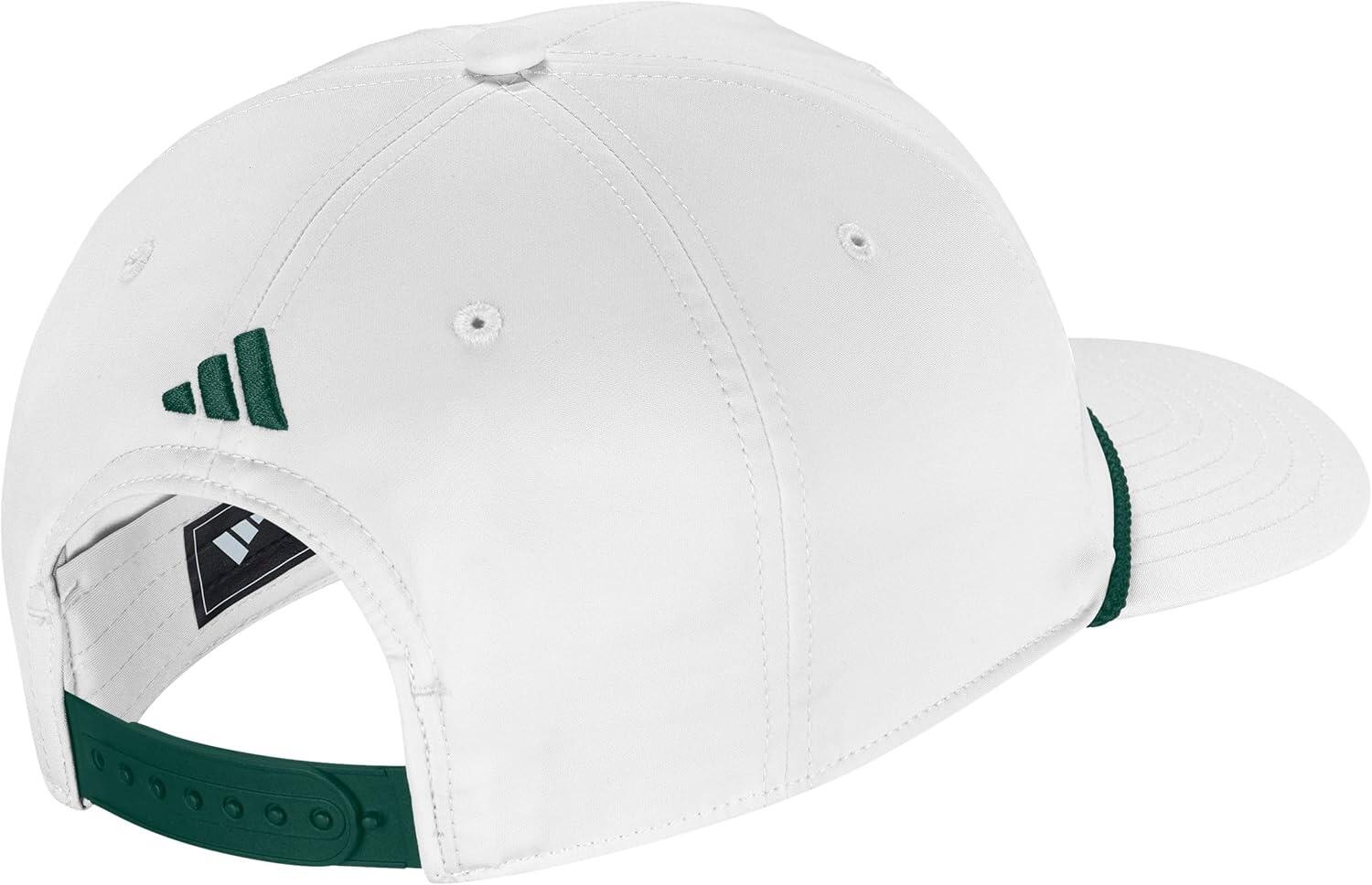 Adidas Tour 5 Panel, casquette de golf ajustable pour homme, blanc/vert 3/4