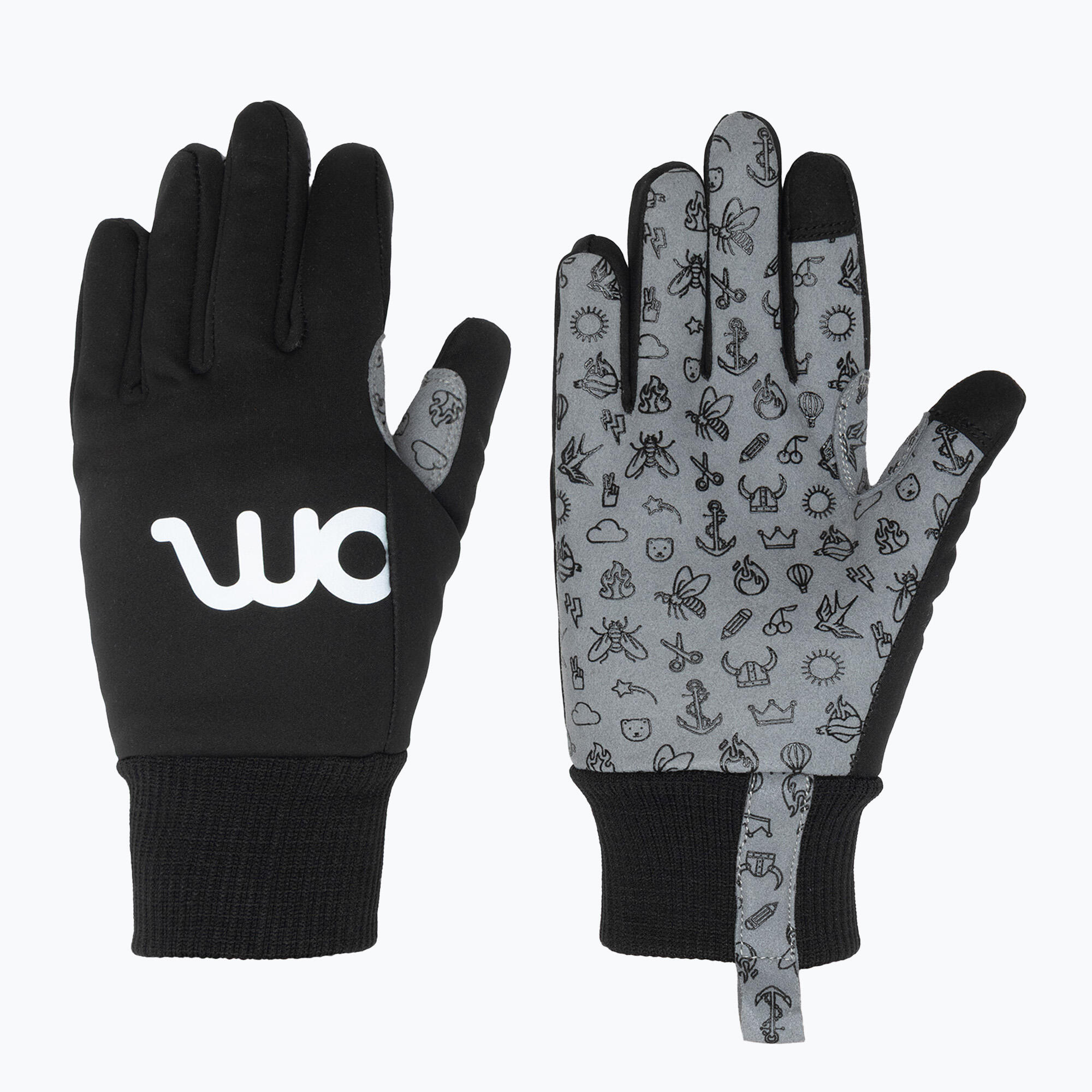 Rękawiczki rowerowe dziecięce woom Warm Tens black