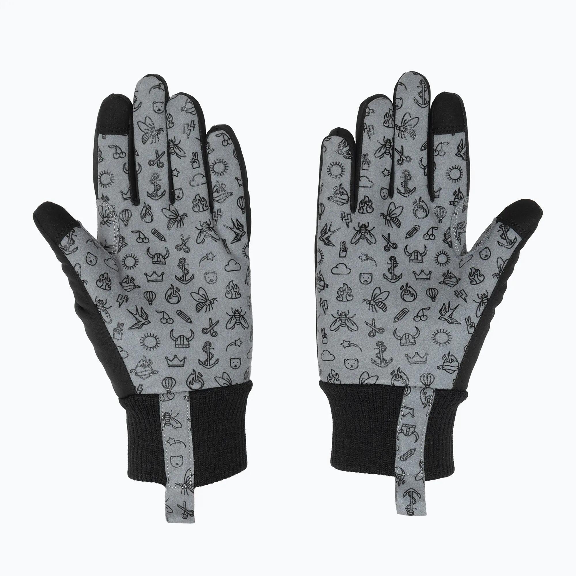 Rękawiczki rowerowe dziecięce woom Warm Tens black 2/6