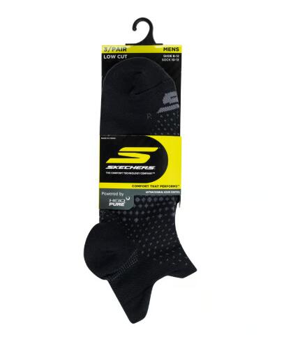 Skechers NEW 3pk 1/2 Terry Low Cut, Chaussettes pour homme, Noir 2/2