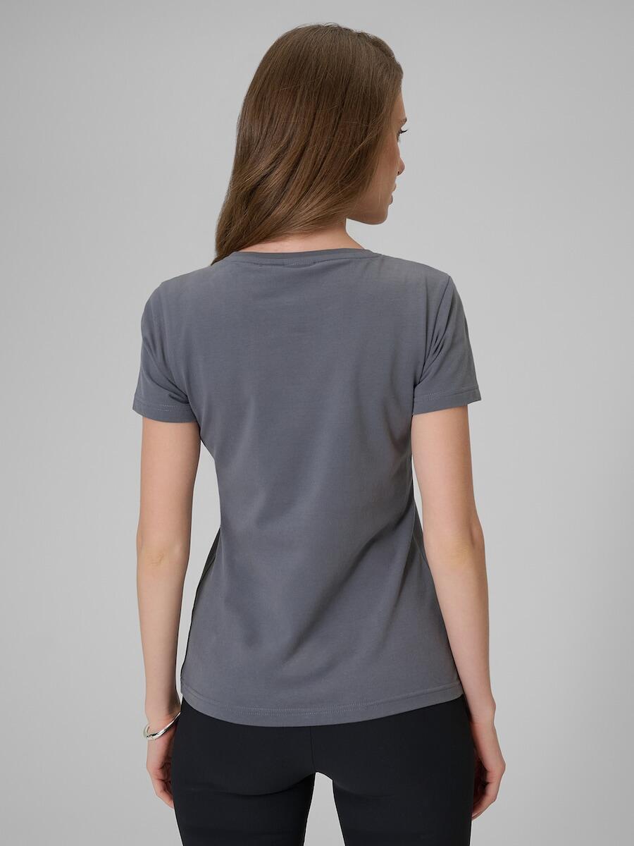 T-shirt slim gładki damski 4F 4FRSS26TTSHF3628