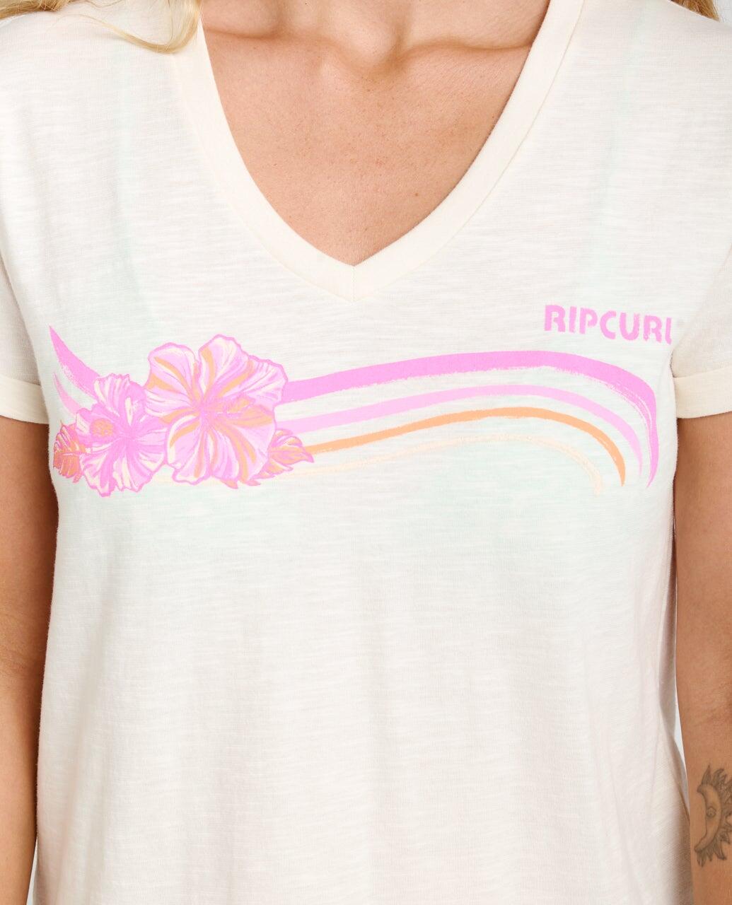 T-shirt Femme Molokaï imprimé V - Off White 5/5
