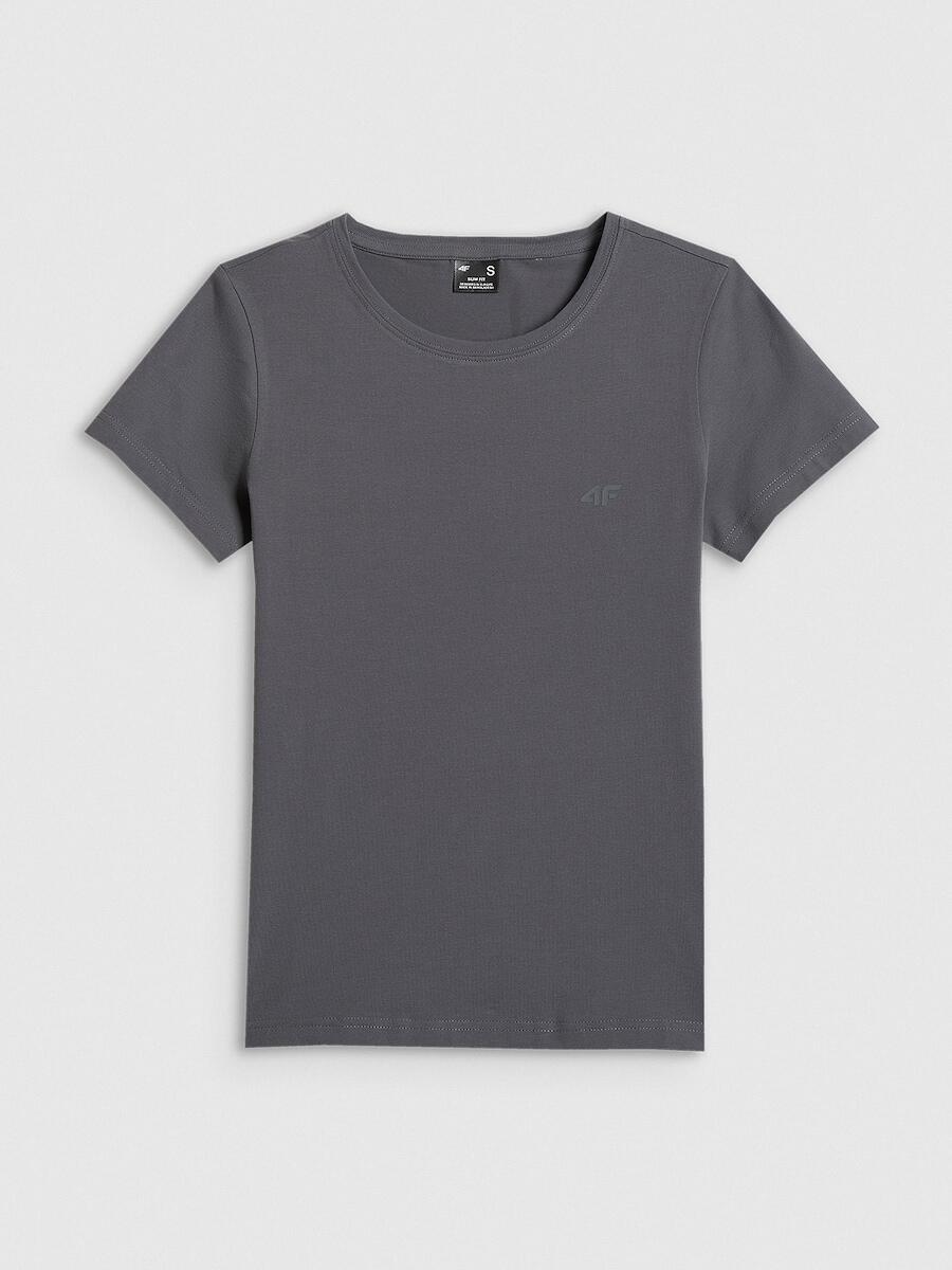 T-shirt slim gładki damski 4F 4FRSS26TTSHF3628 5/6