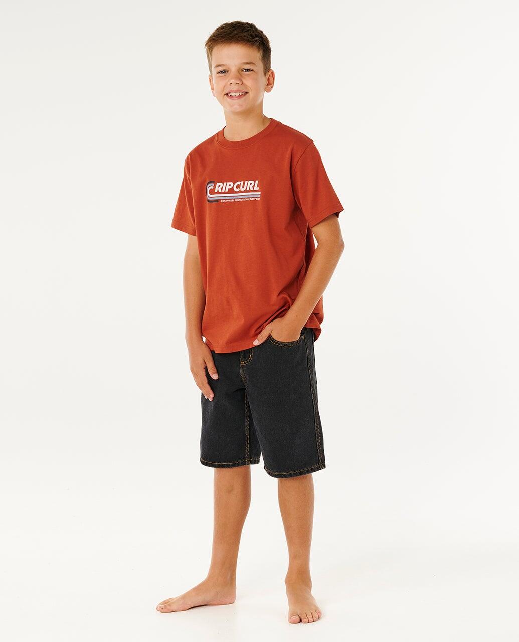 T-shirt Garçon Streamline Like Mumma Tee - Baked Clay 4/6
