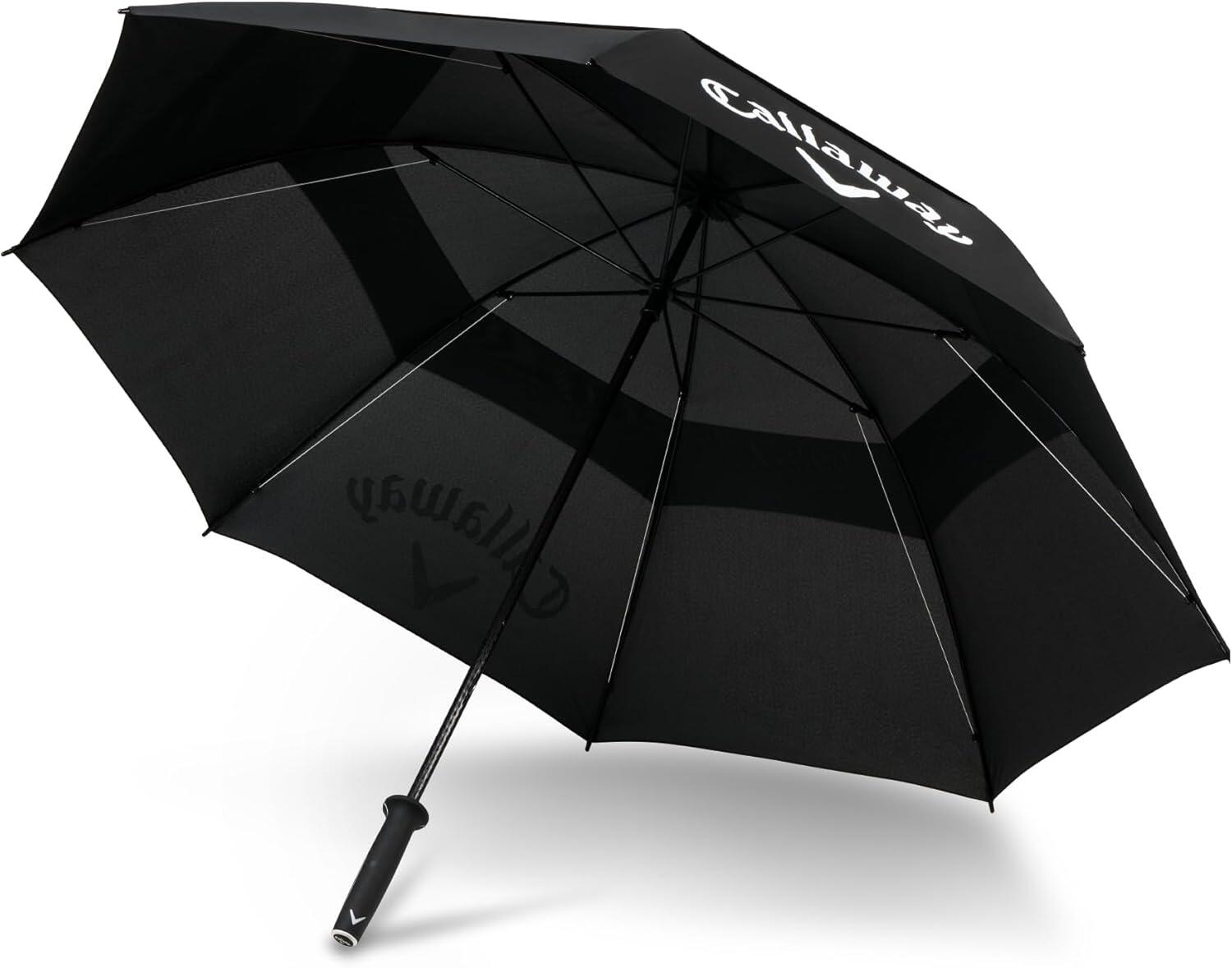 Callaway Shield 64" Umbrella 22, Paraguas de Golf, Negro 3/4