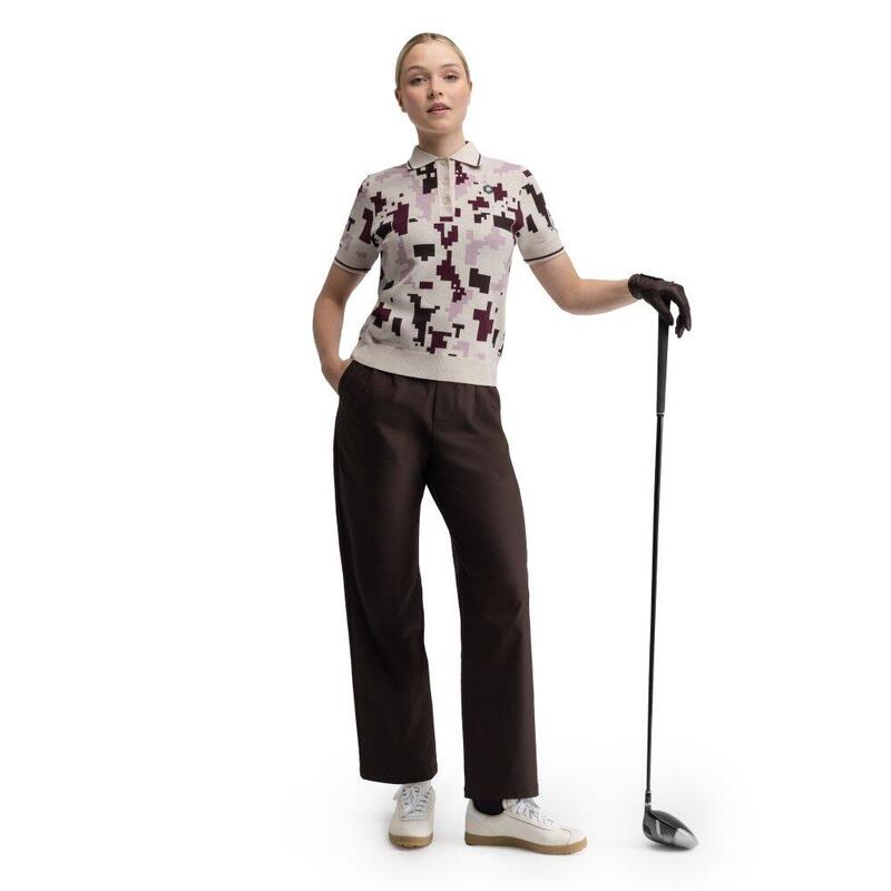 Pantaloni de drepți pentru femei Iron-W Dark Brown Maro
