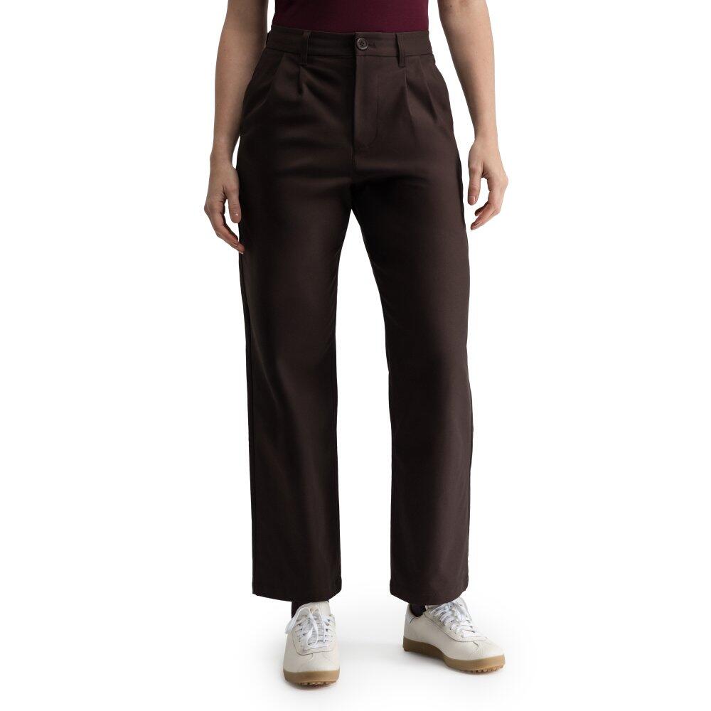 Pantaloni de drepti pentru femei Iron-W Dark Brown Maro