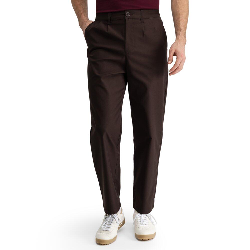 Męskie spodnie golfowe z prostymi nogawkami Siroko Iron Dark Brown
