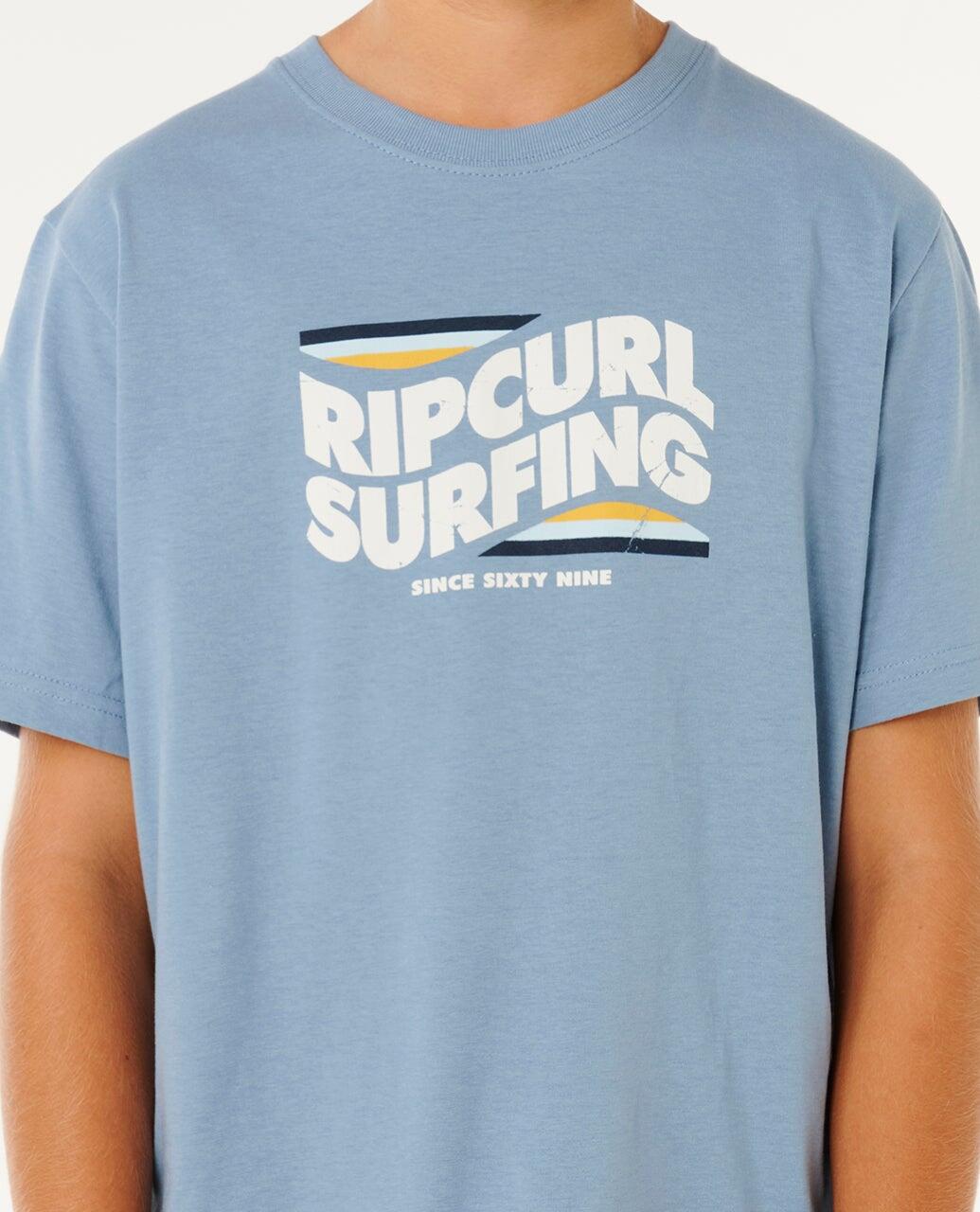 T-shirt Garçon Streamline Big Logo Tee - Faded Denim 5/7