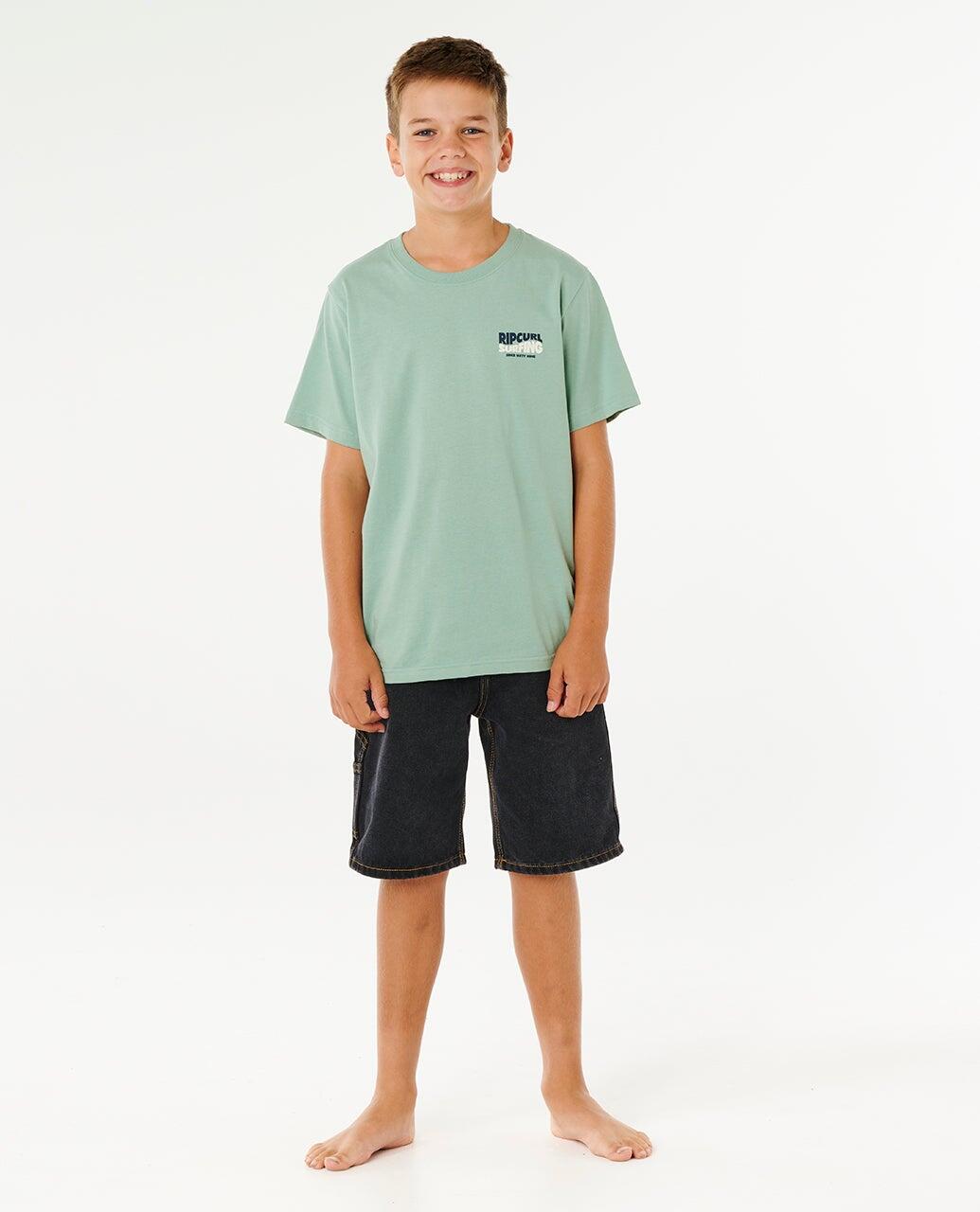 T-shirt Garçon Streamline Lineup Tee - Aloe 6/7