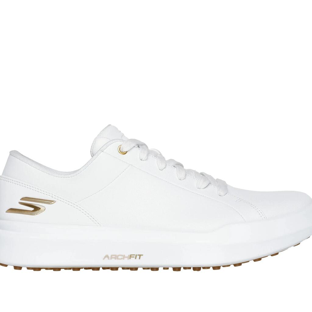 Skechers GO GOLF Drive 12 Leather Women's White/Gold Golf Shoes