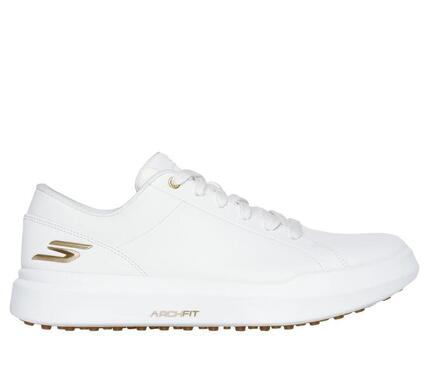 Zapatos Golf Skechers Go Golf Drive 6 Mujer Blanco y Dorado