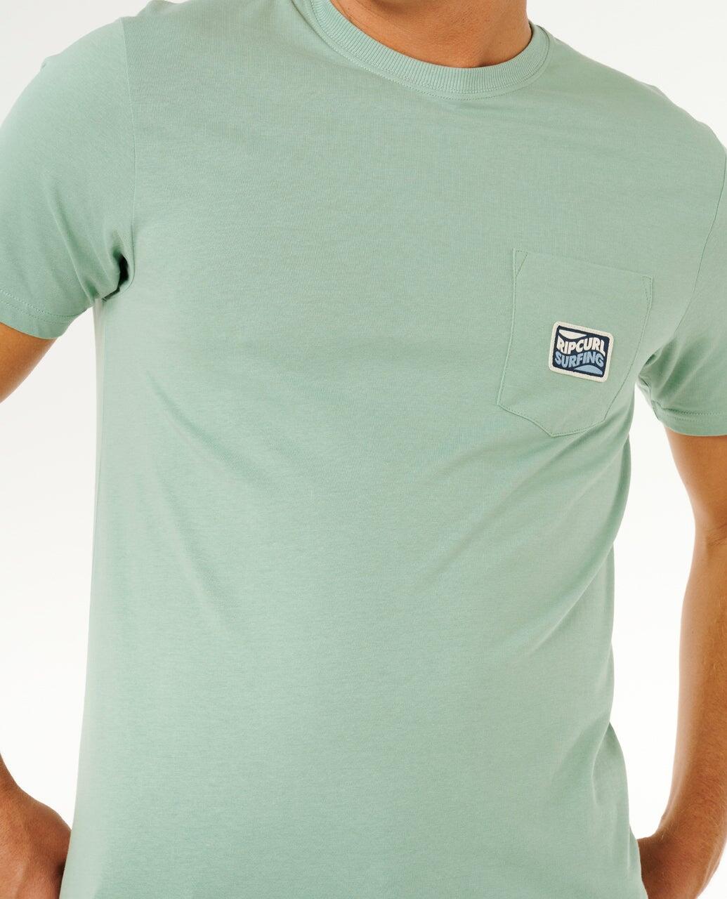T-shirt Homme Streamline Pocket Badge Standard Tee - Aloe 5/6