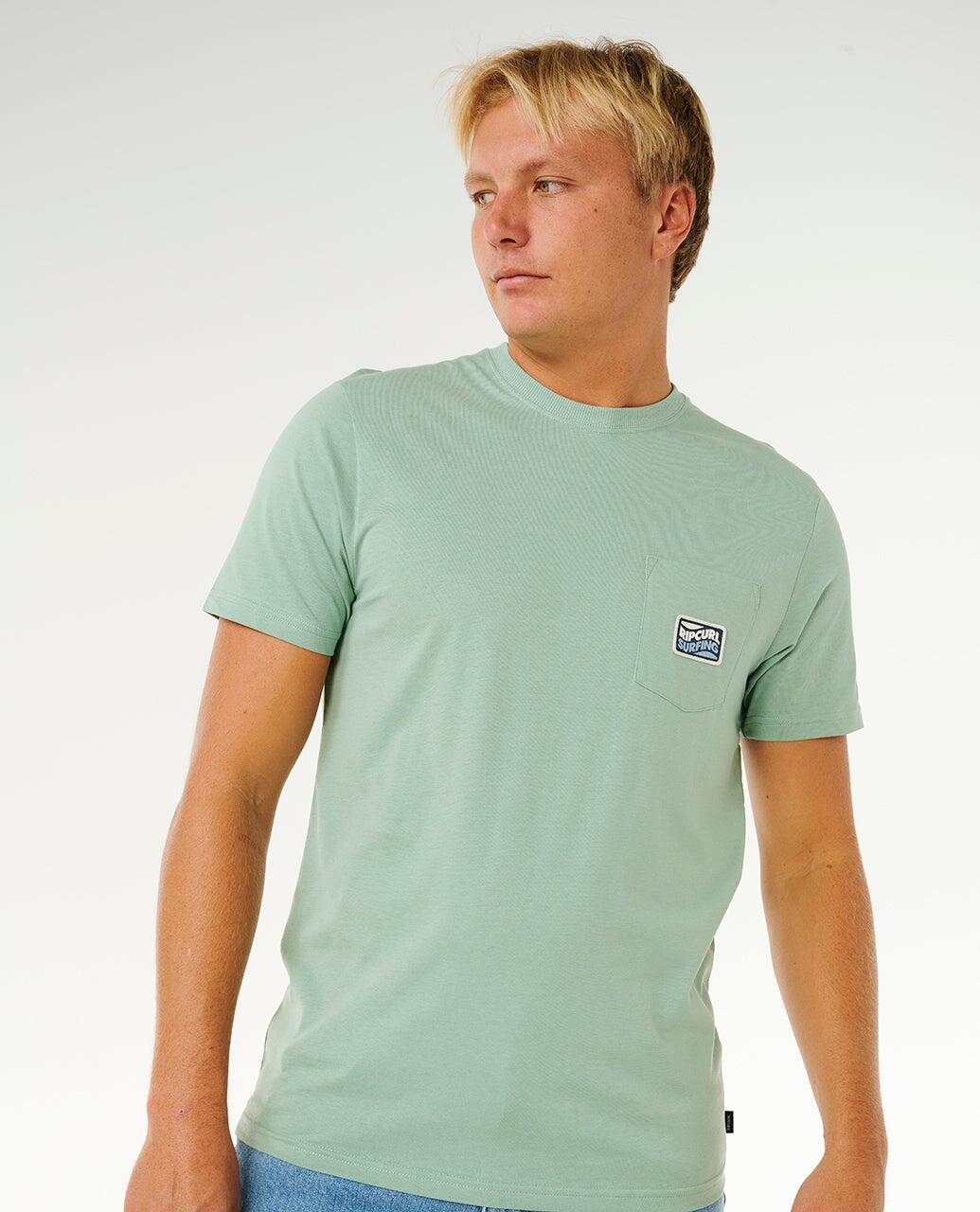 T-shirt Homme Streamline Pocket Badge Standard Tee - Aloe 6/6