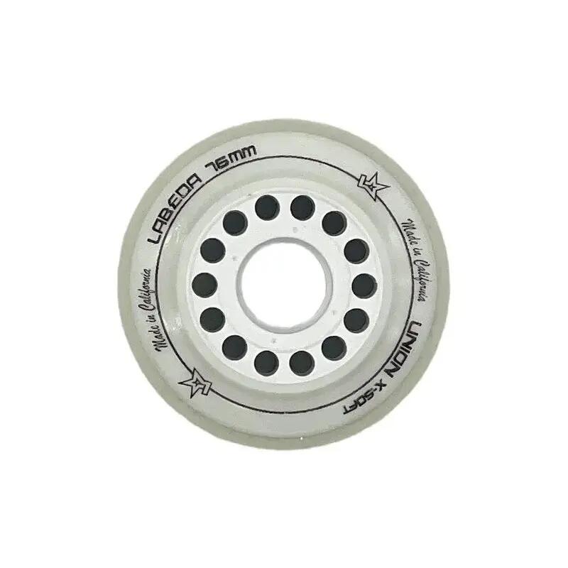 LABEDA Union X-Soft ролери за хокей на кънки White за закрити помещения – 4 бр.