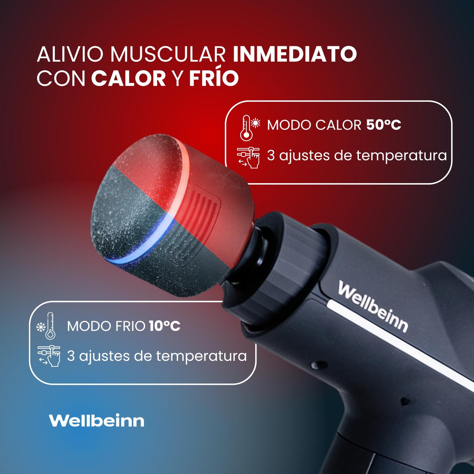 Pistolet de massage WELLBEINN BE-IN 02 - Froid et Chaud 2/7