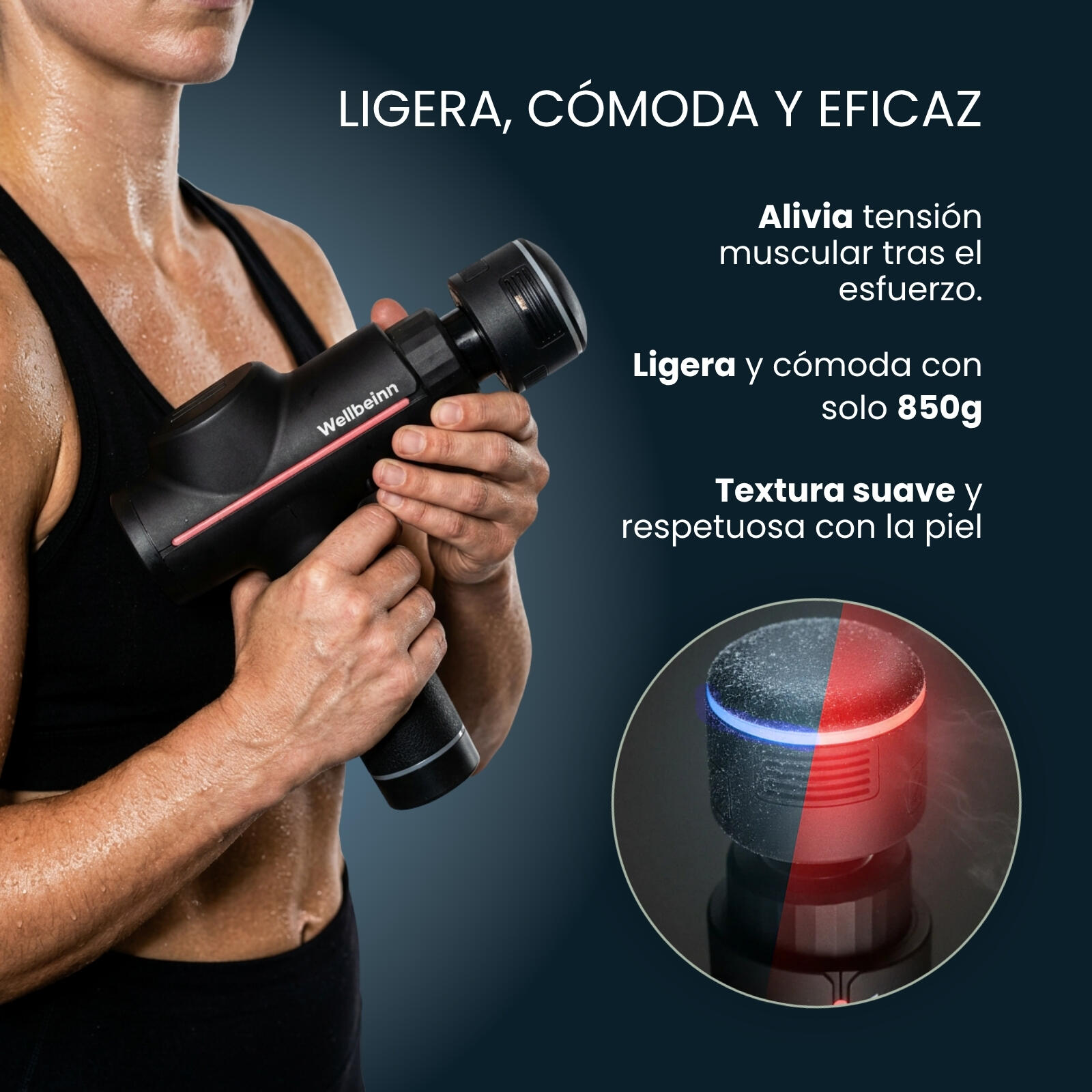 Pistolet de massage WELLBEINN BE-IN 02 - Froid et Chaud 4/7